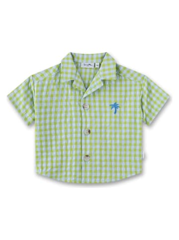 Blouse groen/lichtblauw