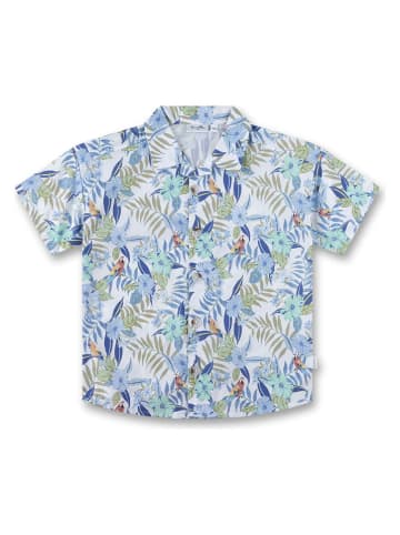 Blouse wit/blauw