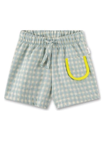 Shorts in Grün/ Creme