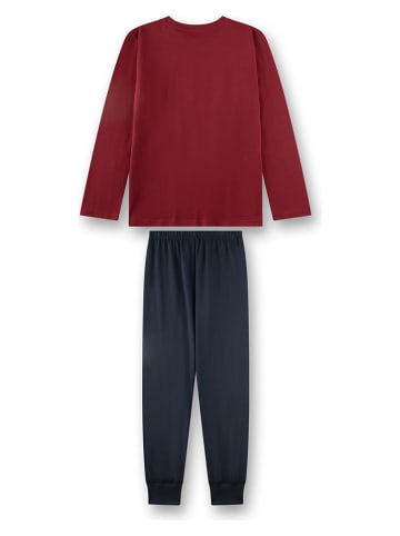 Pyjama in Rot/ Dunkelblau
