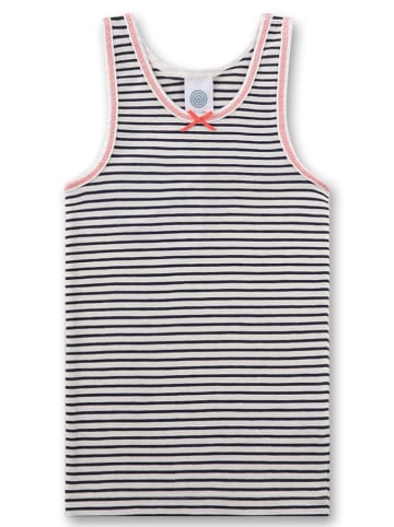 Sanetta Onderhemd donkerblauw/wit