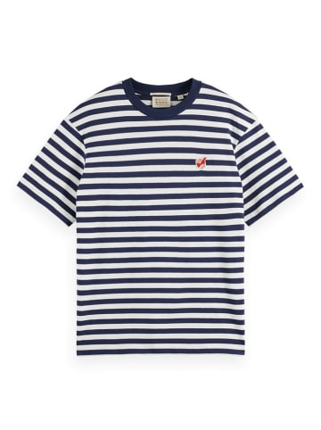Scotch & Soda Koszulka w kolorze granatowo-białym