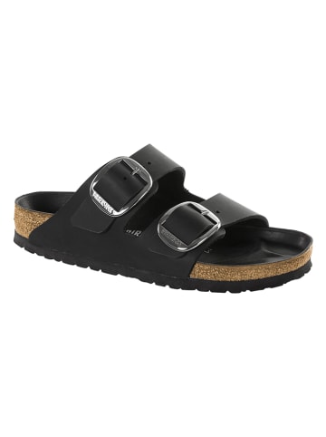 Leren slippers "Arizona" zwart - wijdte S