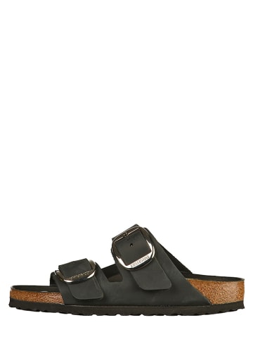 Leren slippers "Arizona" zwart - wijdte S