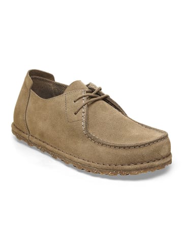 Leder-Schnürschuhe "Utti" in Beige
