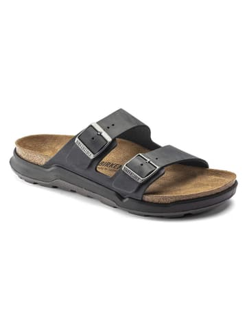 Leder-Pantoletten "Arizona Adventure" in Schwarz - Weite N