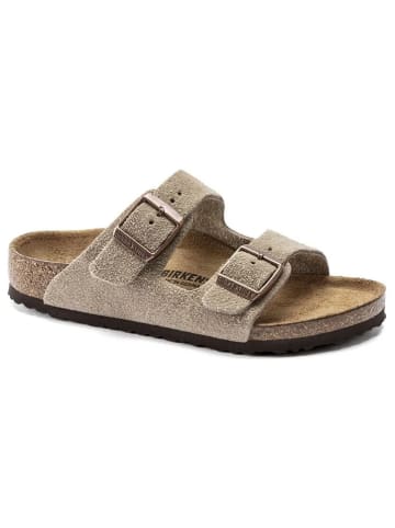 Leren slippers "Arizona" taupe