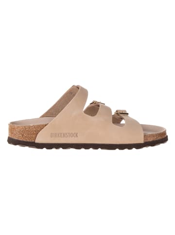Leren slippers "Florida" beige - wijdte S