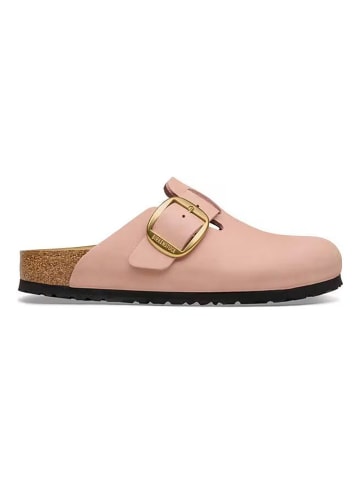 Leren clogs "Boston" lichtroze