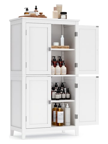 Badschrank in Weiß - (B)60 x (H)110 x (T)30 cm