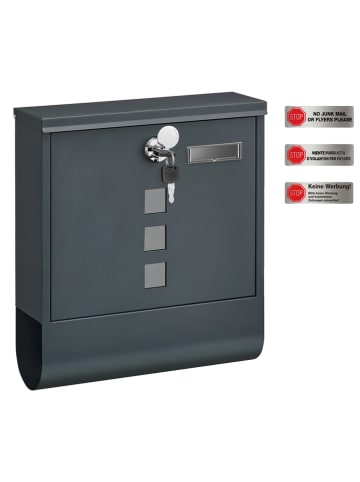 Briefkasten in Grau - (B)30,8 x (H)33,8 x (T)10 cm