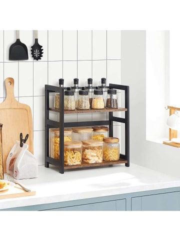 Bureaukast bruin/zwart - (B)42 x (H)43 x (D)18 cm