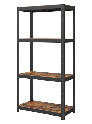 Songmics Regal in Braun/ Schwarz - (B)80 x (H)160 x (T)40 cm