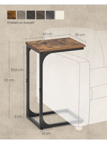 Bijzettafel bruin - (B)40 x (H)62 x (D)30 cm