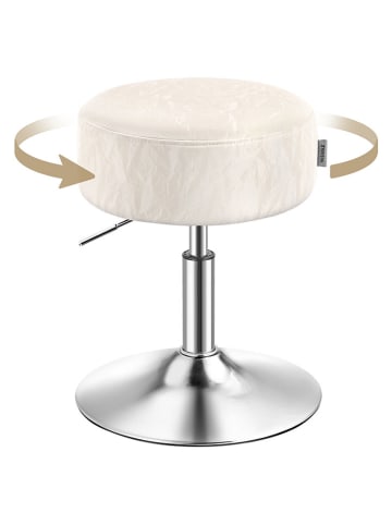 Hocker barowy w kolorze białym - wys. 45,5 cm