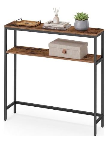 Sideboard in Braun/ Schwarz - (B)80 x (H)80 x (T)20 cm