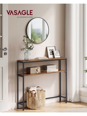 Songmics Sideboard bruin/zwart - (B)80 x (H)80 x (D)20 cm
