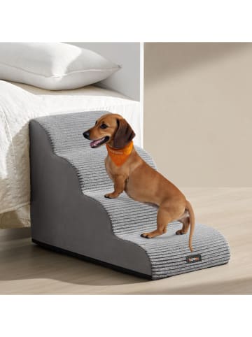 Hundestufe in Grau - (B)40 x (H)72 x (T)50 cm
