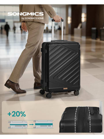 Hardcase trolley zwart - (B)45 x (H)65 x (D)25 cm