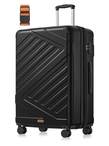 Hardcase trolley zwart - (B)50 x (H)75 x (D)30 cm