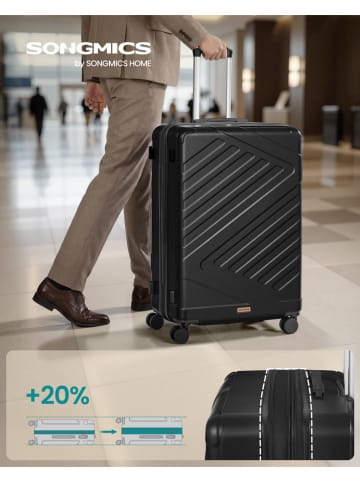 Hardcase trolley zwart - (B)50 x (H)75 x (D)30 cm