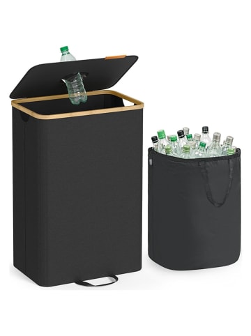 Afvalscheidingsbak zwart - (B)42 x (H)70,5 x (D)32,5 cm