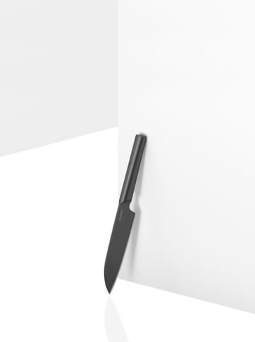 Nóż Santoku "Boron" w kolorze czarnym - wys. 16 cm