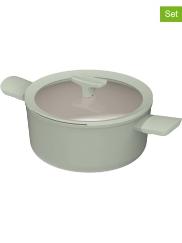 2-częściowy zestaw "Balance" w kolorze zielonym - wys. 11,5 x Ø 24 cm