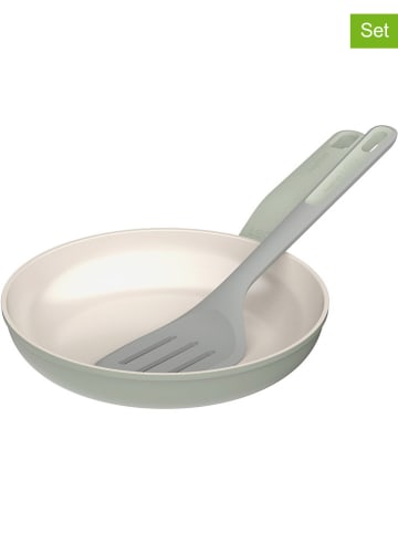 2-częściowy zestaw "Balance" w kolorze kremowo-zielonym - Ø 24 cm