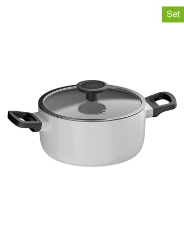 2-delige set: kookpot lichtgrijs - Ø 20 cm