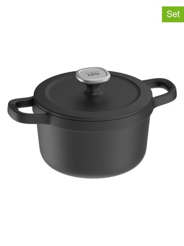2-delige set: kookpan "Leo" antraciet - Ø 20 cm