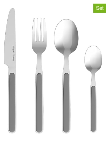 24tlg. Besteckset "Balance" in Silber/ Grau