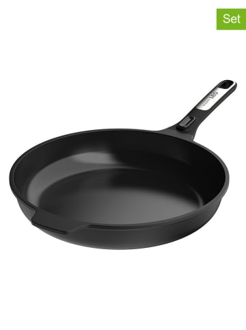 Patelnie (2 szt.) "Pure" w kolorze czarnym - Ø 32 cm
