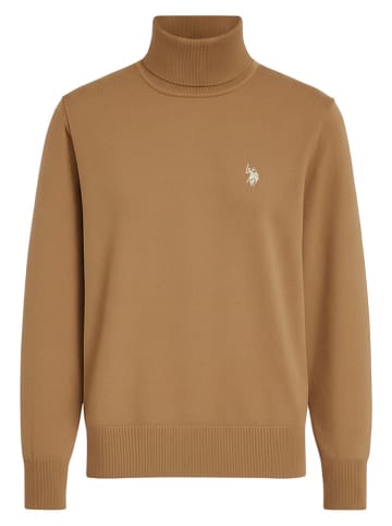 Rollkragenpullover in Hellbraun