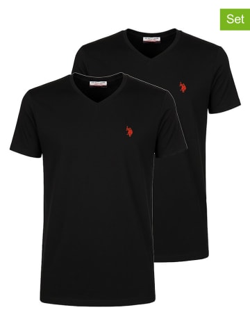 2er-Set: Shirts in Schwarz