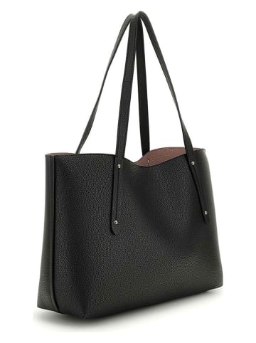 Shopper bag w kolorze czarnym - 42 x 27 x 13 cm
