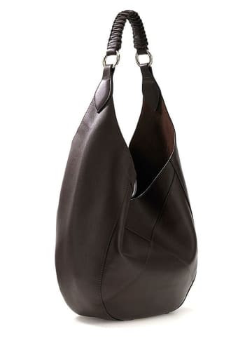 Skórzana torebka w kolorze brązowym - 25 x 27 x 18 cm