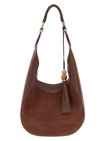 Leder-Schultertasche in Hellbraun - (B)25 x (H)27 x (T)18 cm