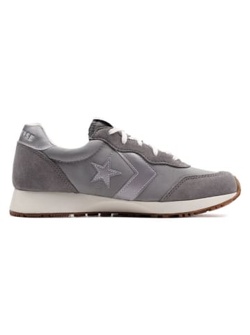 Leder-Sneakers "Omega Trainer" in Grau
