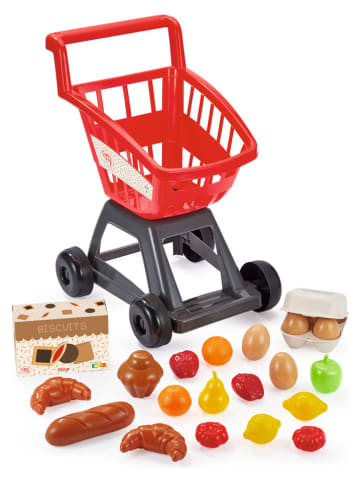 Wózek na zakupy z zabawkowymi produktami spożywczymi - 18 m+