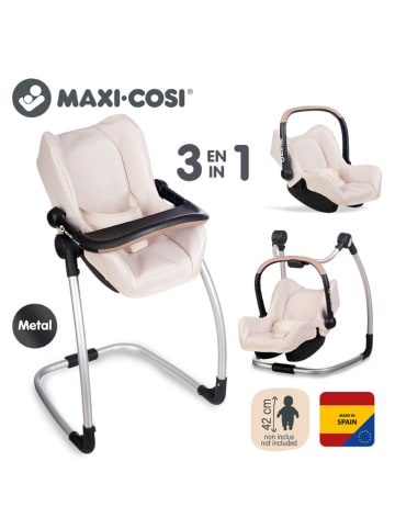 Krzesełko 3w1 "Maxi Cosi" w kolorze beżowym dla lalek - 18 m+