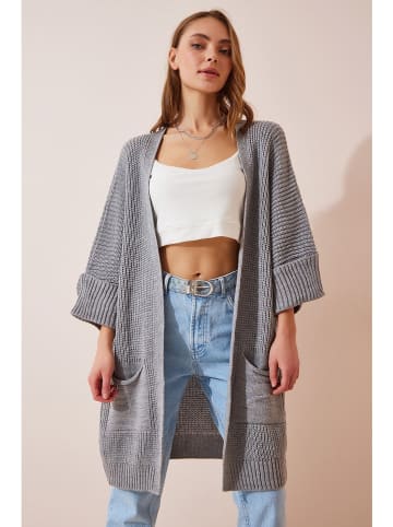 Longcardigan in Grau