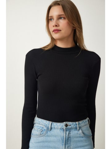 2er-Set: Longsleeves in Schwarz/ Weiß