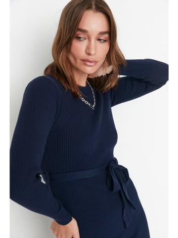 Gebreide jurk donkerblauw