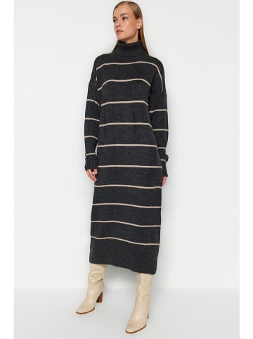 Jurk antraciet/beige