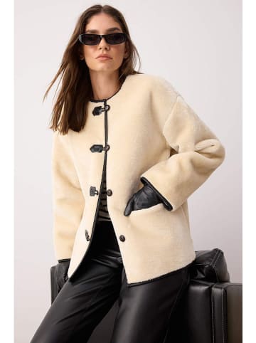 Teddyjacke in Beige