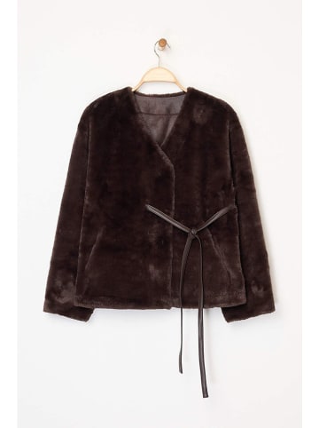 Teddyjacke in Dunkelbraun