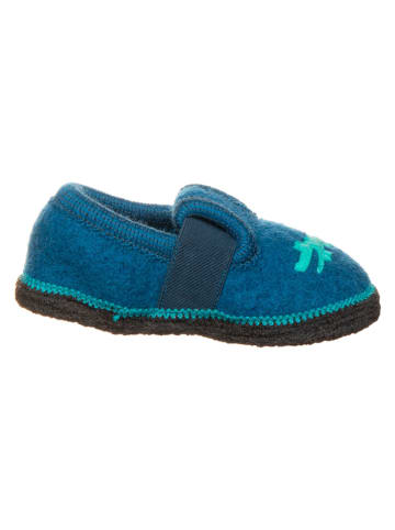 Hausschuhe "Bobby Krokodil" in Blau