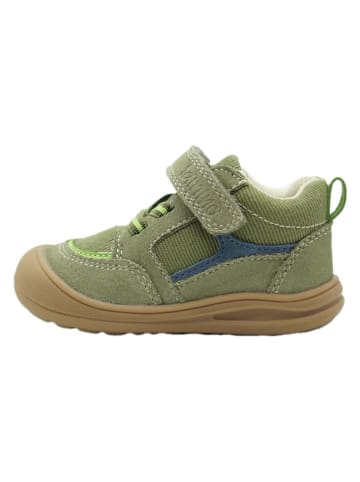 Leren loopleerschoenen kaki