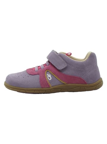 Skórzane buty barefoot w kolorze fioletowym